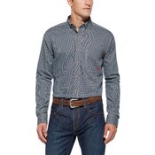 Ariat FR Plaid Button Down Work Shirt in Blue Multi